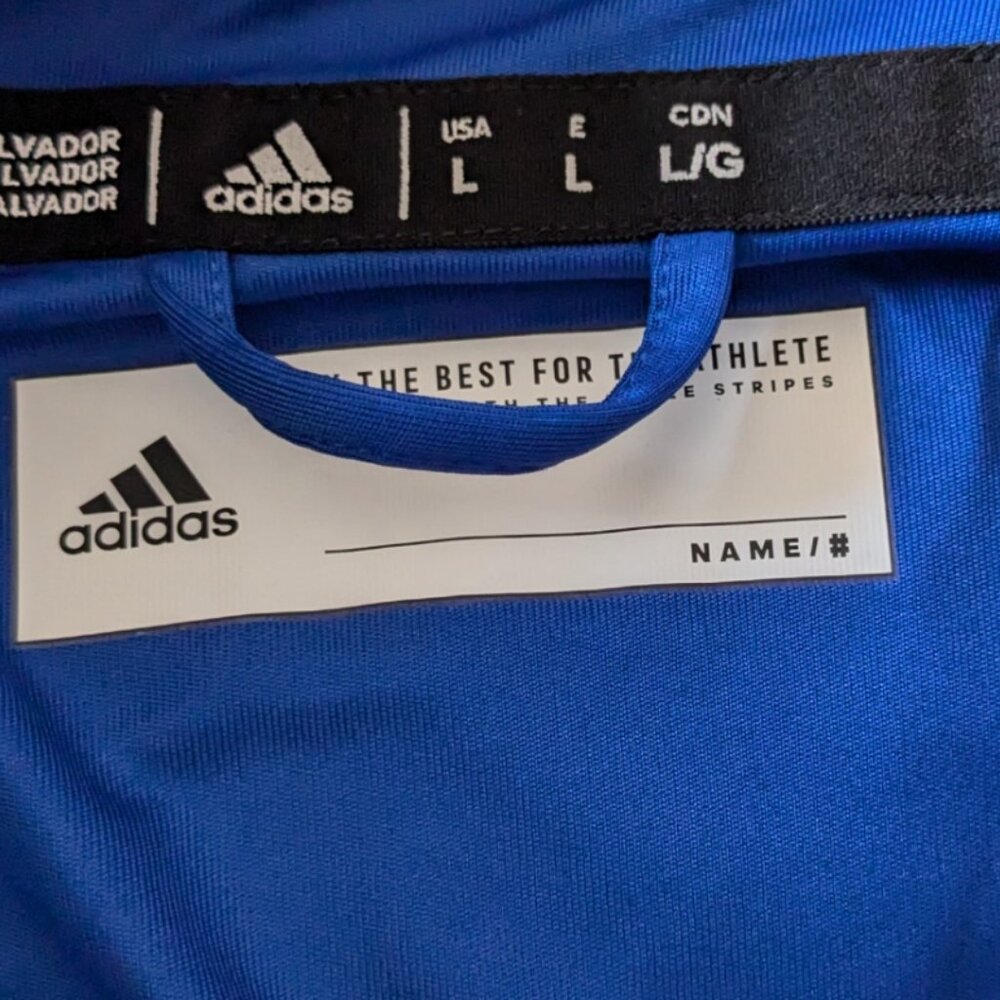 adidas  long sleeved 1/4 Zip knit shirt - Picture 5 of 9